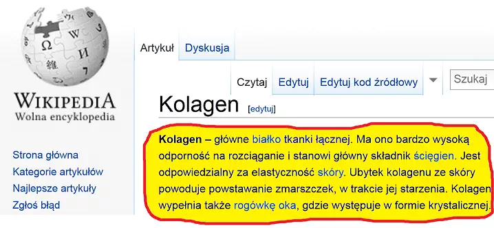 kolagen naturalny - wikipedia o kolagenie
