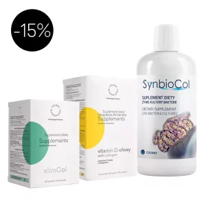 Zestaw SlimCol+ SynbioCol + Witamina C z kolagenem
