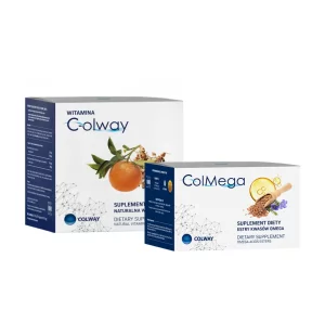 Witamina C-olway + ColMega - Estry Kwasów Omega - Zestaw