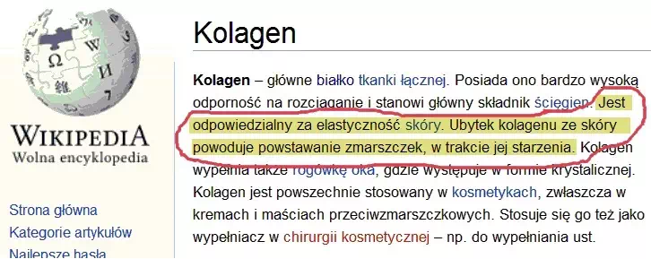 wikipedia o kolagenie