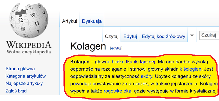 usuwanie blizn - wikipedia o kolagenie