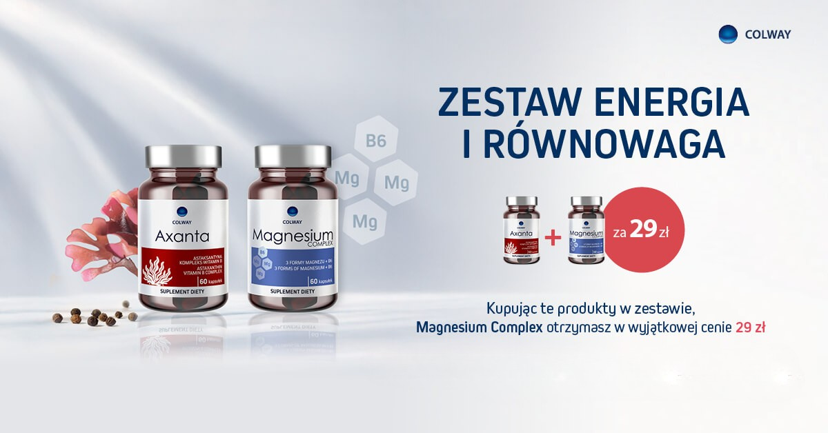 Zestaw Energia i Równowaga - Axanta + Magnesium Complex COLWAY